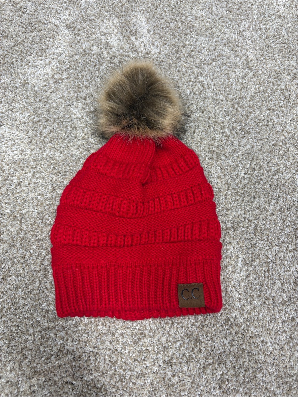 C.C. Red beanie
